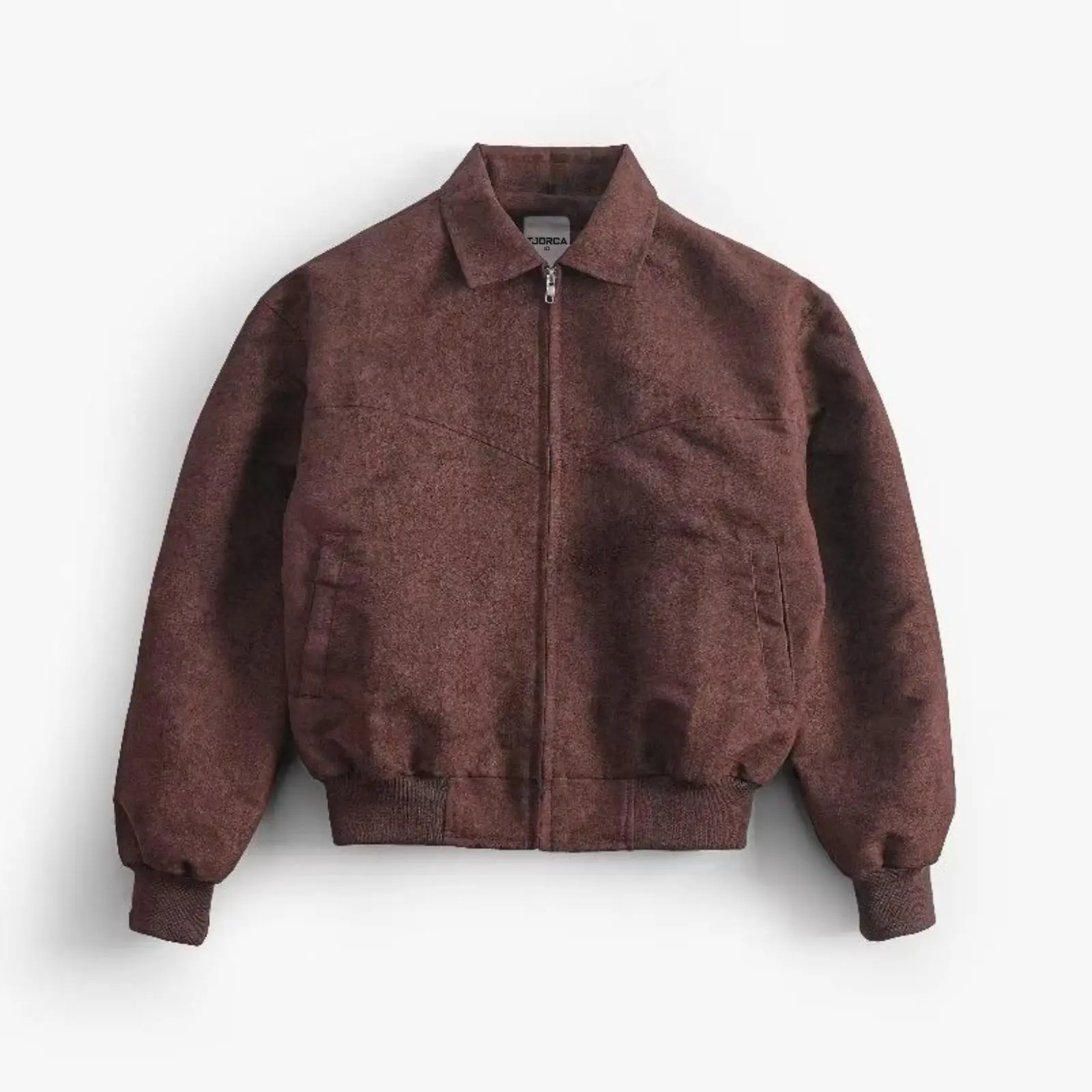 Tjorca - Jaket Tompord Suede Boxy-Cut || Jaket Work Boxy Zipper Polos Series