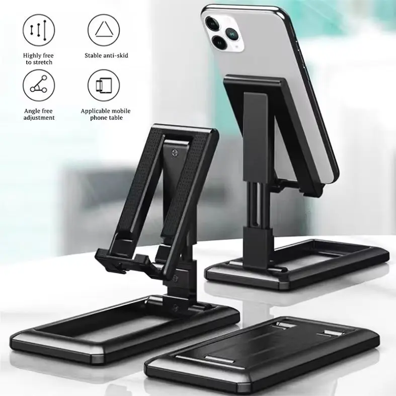 Dudukan Telepon Desktop Meja Folding Transformer HD28 dengan Bantalan Karet Antiselip dan Desain Bergaya 4