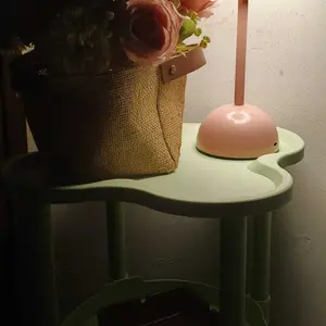 Meja Kopi Meja Kecil 2 Lapisan Meja Samping Kecil Sofa Table Rak Penyimpanan Teh Samping Tempat Tidur / Meja Kopi Penyimpanan Dua Lapis Sudut bundar Liberty