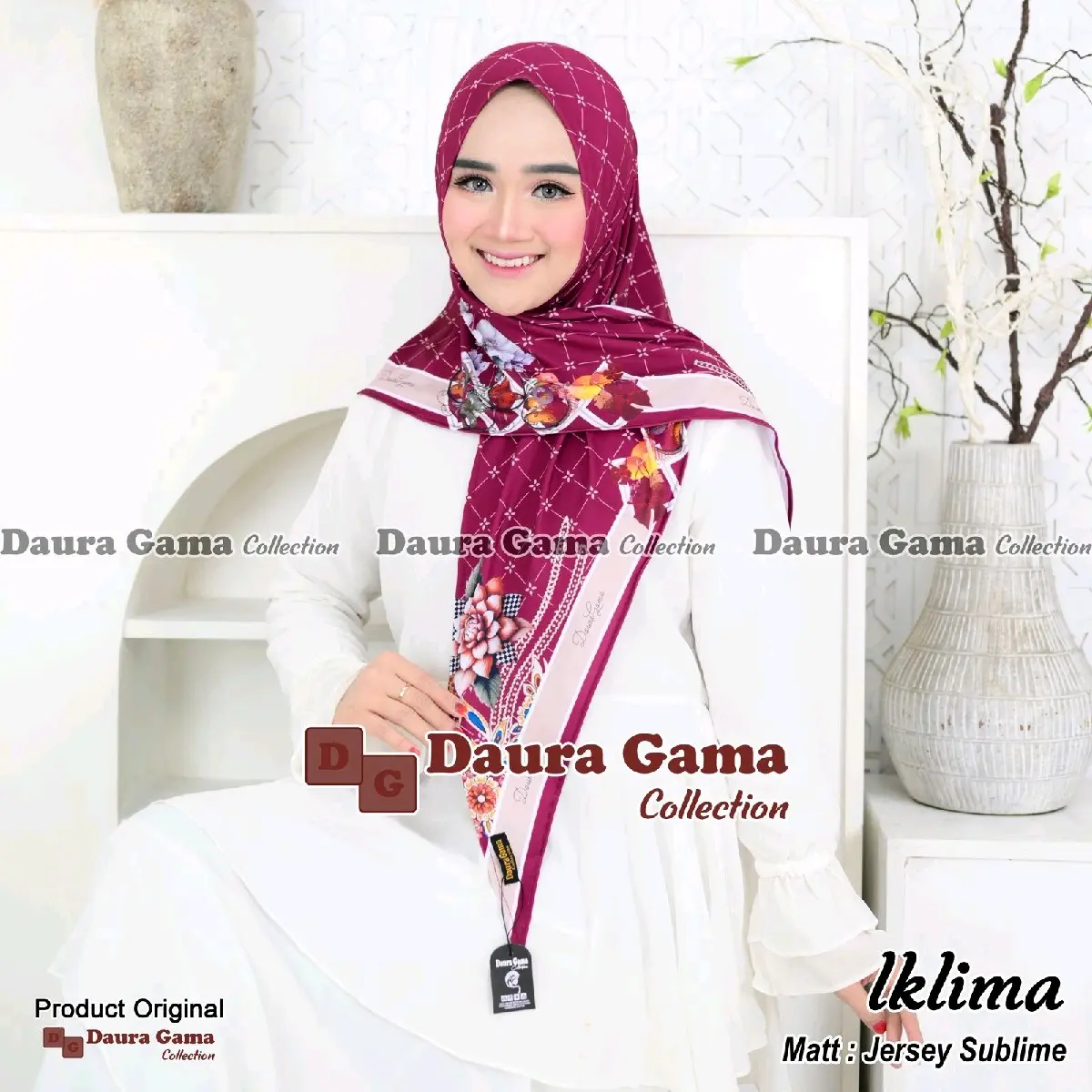 Alfiera - IKLIMA Segitiga Instant Hijab Pad Malay jersey Sublim by Dauragama Fashion Muslim