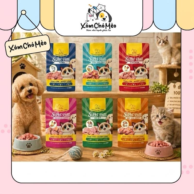 PATE S2PET GÓI 85G GIÚP TĂNG CÂN - MƯỢT LÔNG CHÓ MÈO