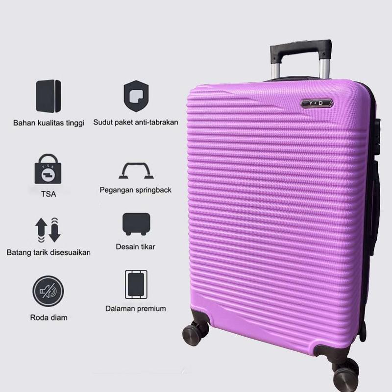Product Introduction of Koper 1037 Bagasi Size 24inci Anti Lecet Tahan Banting Roda 4 Putar 360derajat Pin Lock 2