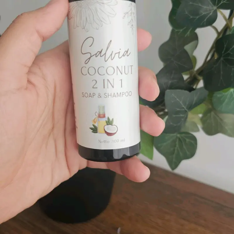 Sabun Shampo 2 in 1 Salvia Coconut Oil 100% | Sabun Organik Cair Sabun Anak Autis Sabun Non Alergen 0