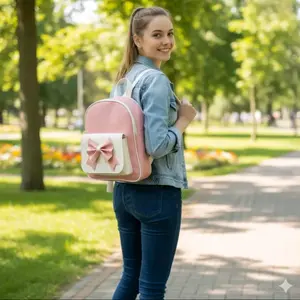 ZEVANYA Tas Ransel Sekolah Wanita Tas Gendong Wanita Kekinian Backpack Perempuan Terbaru
