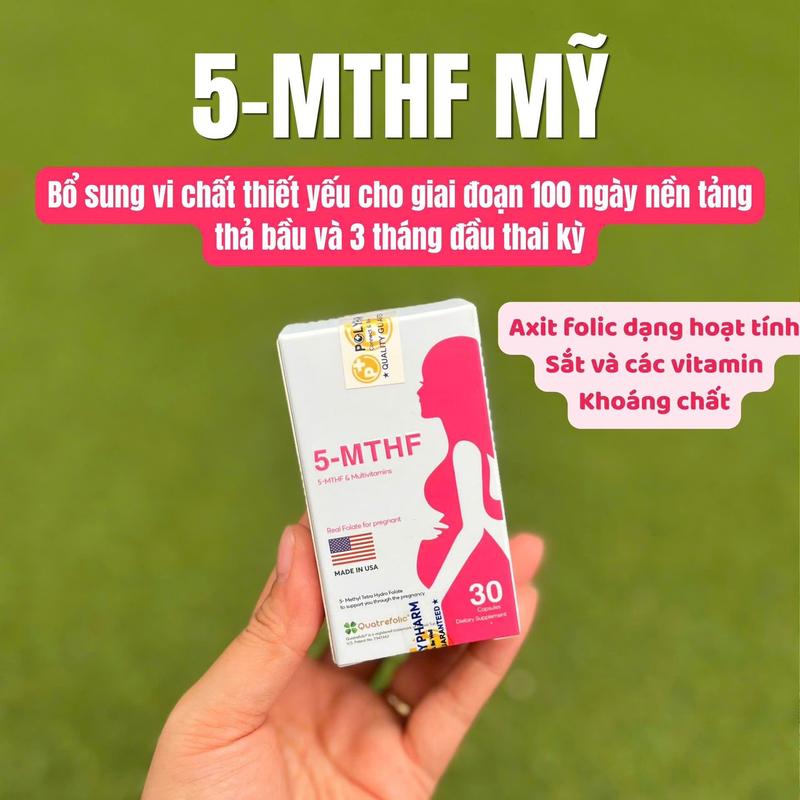 5-MTHF Mỹ bổ sung Axit folic dạng hoạt tính, các vitamin và khoáng chất cho phụ nữ thả bầu, mang thai - Nhập khẩu - Dr. Thúy