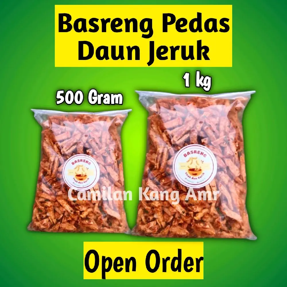 Basreng Pedas Daun Jeruk 500gram & 1kg - Makanan Ringan - Snacks, Food Goreng Camilan Cemilan