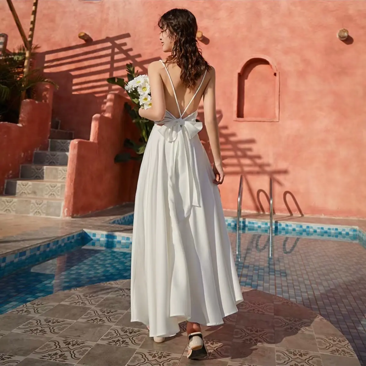 FUJI DRESS HALTER KOREAN STYLE MAXI DRESS SANTAI PANTAI CASUAL