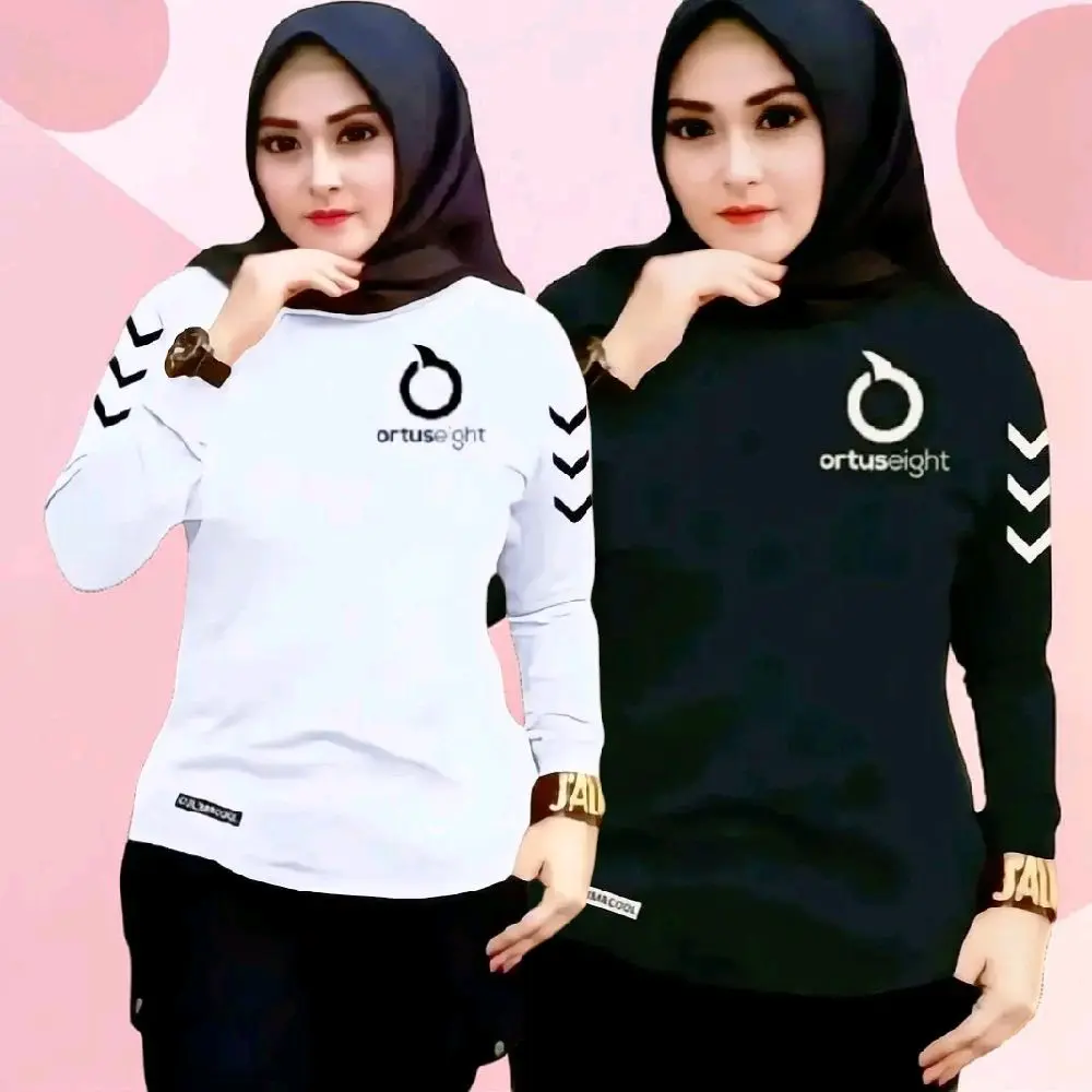 ATASAN OLAHRAGA WANITA HIJAB TREN KEKINIAN  || PAKAIAN LENGAN PANJANG JOGING SENAM GYM SPORT DLL