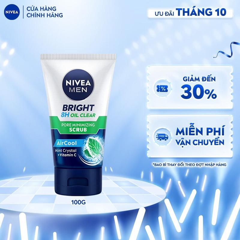 Sữa Rửa Mặt NIVEA MEN Bright Oil Clear Kiểm Soát Nhờn | Sạch Sâu Không Khô Da (100 g) - 88880