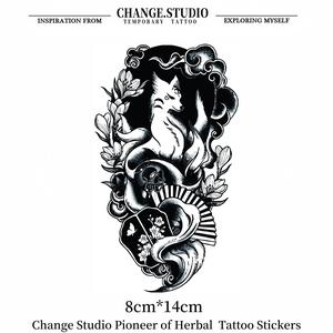 Hình Xăm tạm thời, Thiết kế hình cáo, Không thấm nước và chống cọ xát, Kéo dài trong 15 ngày, Miếng Dán hình xăm