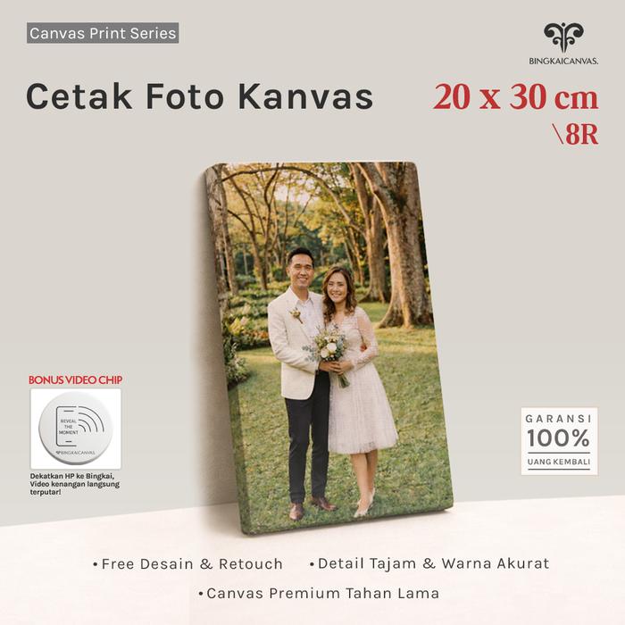 Gambar Bingkaicanvas Cetak Foto Kanvas 20x30cm 8R + Spanram Kayu Frameless Gantungan Desain Revisi Gratis Garansi 100% Uang Kembali dari bingkaicanvas Kota Depok Tokopedia