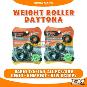 Daytona Roller Vario 125/150 PCX ADV Beat Deluxe Beat Street New Beat 2020-Up Scoopy 2021-Up Genio Skydrive Skywave Racing Upgrade Asli Ori Original SUPERSTOCK Dunia Matic