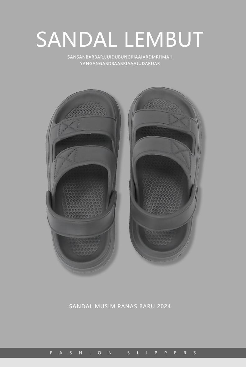 Product Introduction of GRIT EVA Pria Mens Sandals Flat Indoor Beach Shoes Fashion Breathable Non Slip Casual Sports Summer Rubber 2024 Size 40-44 Sendal 3