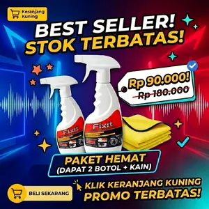 PAKET HEMAT FIXIT: 2PCS Car Pengkilap Motor (Gratis Lap Microfiber)Paket Hemat Perawatan Motor 3-in-1 (Cuci, Kilap, Proteksi) 400ml