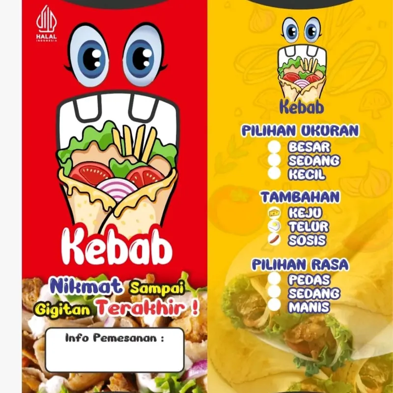 @100pcs Kertas Kebab Mini/Kebab Tarikan uk 22x8cm 2