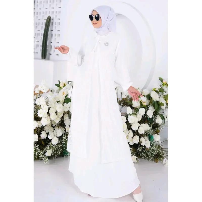 INNARA GAMIS WANITA DEWASA CRINKLE MIX BRUKAT MODEL TERBARU,GAMIS KONDANGAN BRUKAT,GAMIS CRINKLE MURAH 3