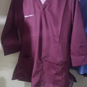 [RatuHijabCilacap] Baju Jaga Oka Lengan 7/8 One set Jaga Perawat Nakes Full Set Celana Pakaian kerja Bidan Dokter Bahan Katun Toyobo Panjang Wanita Setelan ok