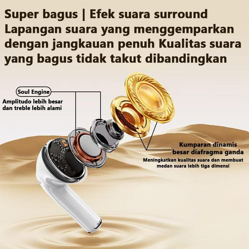 Lenovo thinkplus Mini Headphone Tak Terlihat TWS Bluetooth 5.3 Earphone Nirkabel Headphone HIFI Stereo Noise Reduction Earbuds Untuk iPhone Xiaomi