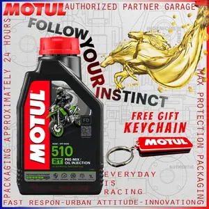 OLI SAMPING MOTOR 2 TAK MOTUL 510 2T Technosynthese 1L POWERLUBE  OLI SAMPING RACING Motorcycle