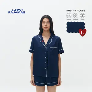 Lazy Pajamas® Classic PLAY Pajamas Set - Navy Blue | Piyama | Baju Tidur