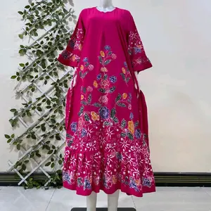 DASTER LENGAN PANJANG RAYON BUSUI PREMIUM CAP SOFT SEROJOAN ENCIM TAS DASTER LENGAN BALON BUSUI LD 110 Ibu Menyusui Gamis Nyaman Lembut Muslim Rempel Dress Tebal Variasi Motif Tidur Katun Wanita Bunga