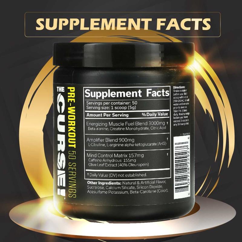 Product Introduction of JNX Sports The Curse! Pre Workout Supplement - Intense Energy & Focus, Instant Strength Gains, 8.8 oz (250 g) 1