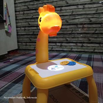 Product Review of Meja Belajar Projector Painting Meja menggambar Anak Mainan Furniture Edukasi Melukis Mewarnai Anak SPEEDS 025-3 from s**o 0