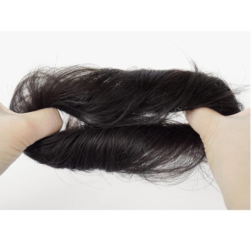 Trang Trí Bóng Tóc Thật, Phong Cách Hàn Quốc, Tóc Giả Tóc Thật, Đồ Trang Sức Vòng, Đĩa Màu Nâu Tự Nhiên, Tóc Bồng Bềnh Tóc Giả 5