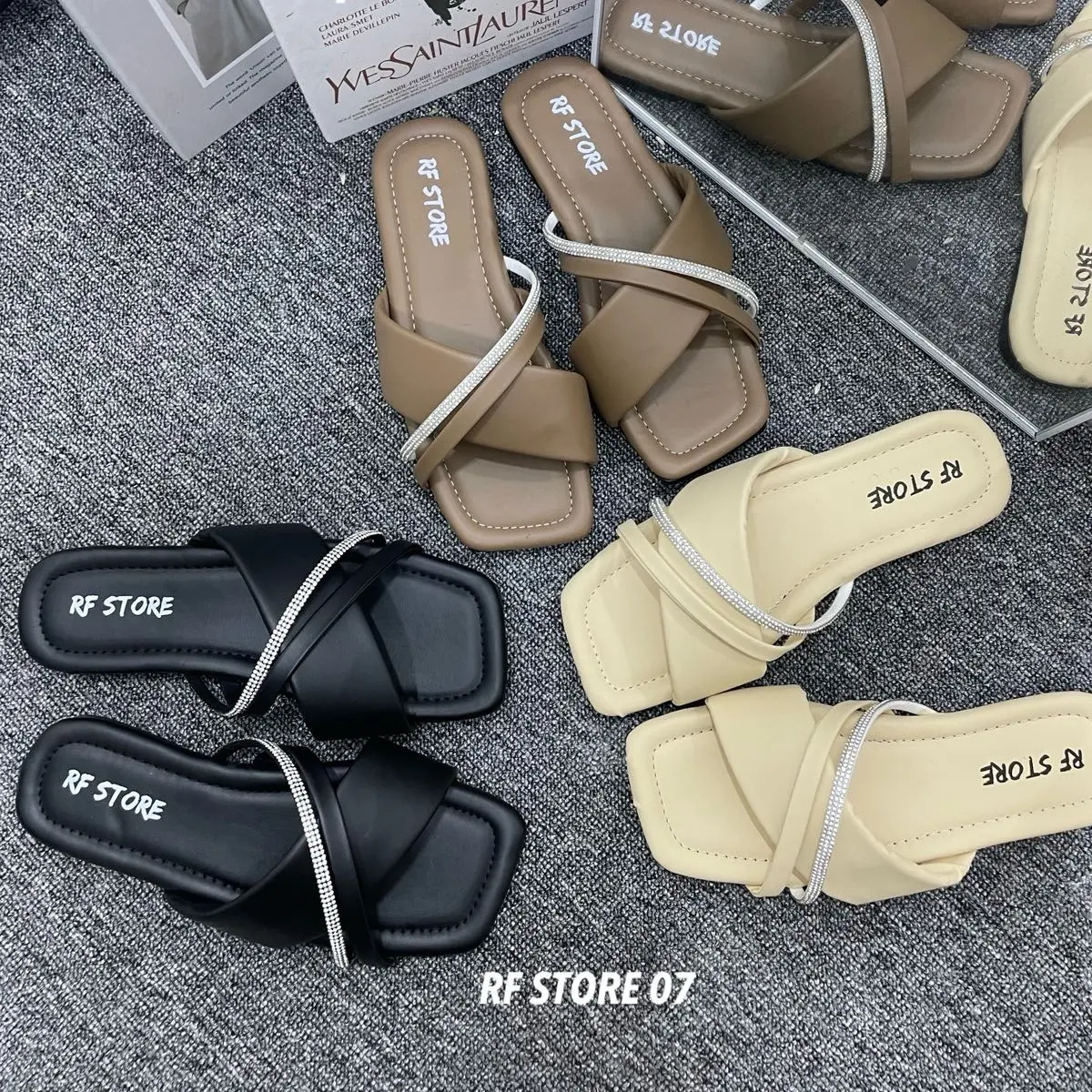 RF STORE ~ Aqila Series Sandal Wanita Sendal Teplek Terbaru Flat