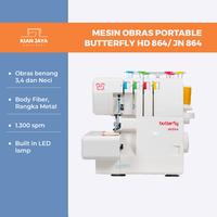 Gambar Mesin Obras Portable Butterfly HD 864 / JN 864 | Mesin Obras dan Neci Portable Merk Butterfly mesin  obras Stitch Jarum dari Kianjaya Machinery Kota Bandung 1 Tokopedia