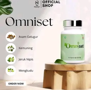 Omniset Premium Isi 30 Kapsul - 100% Herbal Alami & Halal - BPOM  TR243082091 - Aman untuk Busui dan Lambung - 30 pcs @ 500mg