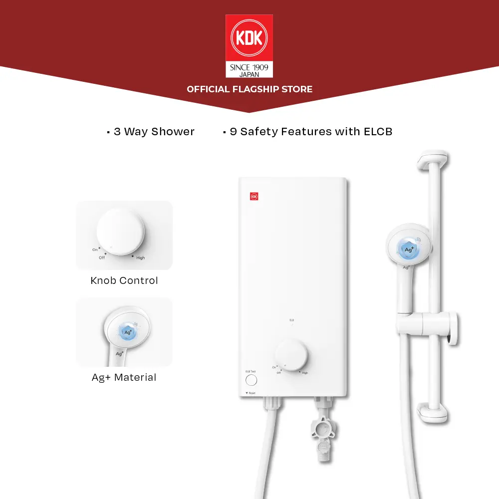 KDK Instant Water Heater TG3BL1 One Knob Simple Control, Analog Model