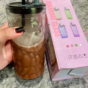 [COD] Gelas Kaca/ Tumbler Kaca Aesthetic/ Bear Lid Glass/ Gelas Kaca Borosilicate Tinggi/ Cangkir Minuman/ Cangkir Kopi