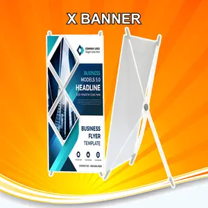 Rangka X Banner Impor Display Promosi Iklan Standing Frame 60x160 cm