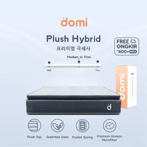 Domi Plush Hybrid Mattress 29cm / Kasur Premium Pocket Spring Greentea Latex / Mattress in a Box