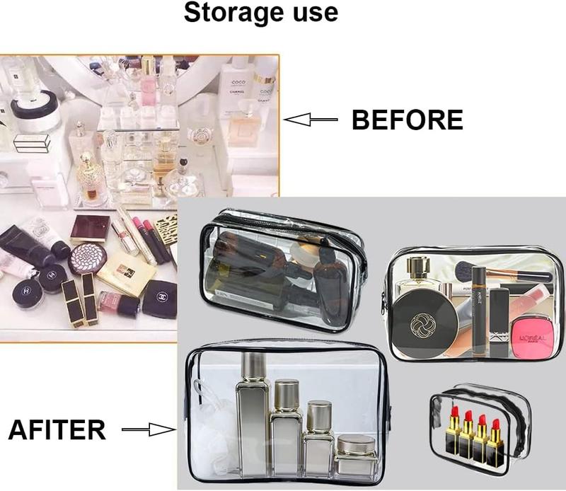 Product Introduction of Transparent Cosmetic Bag PVC Zipper Clear Beauty Case Travel Organizer Storage 24