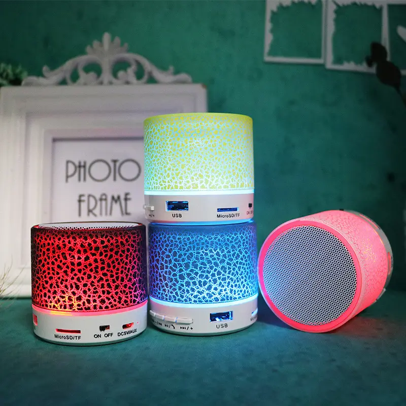 Thiết bị âm thanh không dây không có đèn LED, Loa Bluetooth Mini, Loa không dây, Thẻ LED đầy màu sắc, USB, Loa Siêu Trầm, MP3 Cầm Tay Phạm Vi Đầy Đủ, Âm Thanh Toàn Dải 1