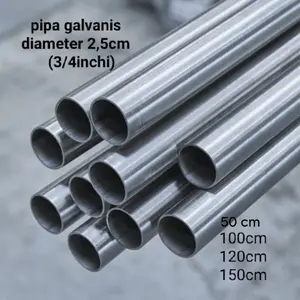 Pipa Bulat Besi Galvanis Pipa Bentangan Jemuran Baju Diameter 2,5 CM