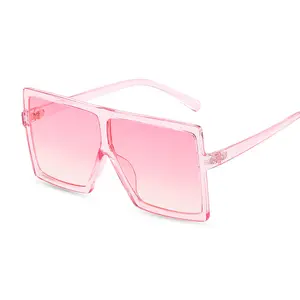 Oversized Shades Sunglasses Woman Pink Fashion Square Glasses Big