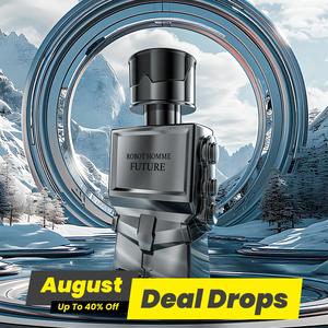 Robot Design Men's Light Fragrance Wood Tone Perfume for Men, Long Lasting Woody Amber Fragrance Perfumes for Men, Woody Aromatic Fragrance, for Work Travel and Daily Use, Captivating Fragrance