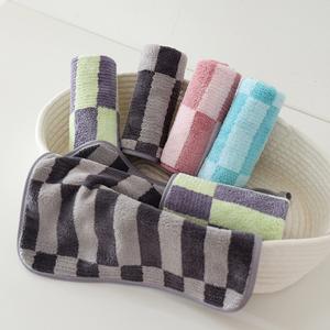 ผ้าขนหนูสี่เหลี่ยมลายสก๊อต ดูดซับสูง หรูหรา นุ่มพิเศษ ละเอียดพิเศษ แห้งเร็ว ใช้ซ้ำได้ และน้ำหนักเบา มัลติฟังก์ชั่น เหมาะสำหรับเช็ดบ้าน ห้องน้ำ ห้องครัวโรงแรม