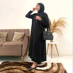 Inara Gamis Dress Cantik Midi wanita muslim terbaru 2024 bahan nyaman knit premium motif kancing Elegant S Pas Purple maryam Urbane Scandinavian Blue elegan ⁠chocomilk