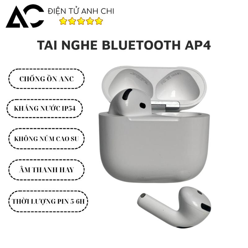 Tai Nghe AP4 Xuyên Âm - Khử Ồn Tai nghe Không Dây Bluetooth 5.3 Full Tính Năng
