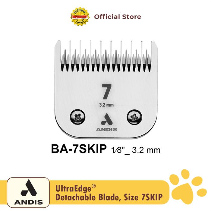 Gambar ANDIS Blade UltraEdge Size 7SKIP (3,2mm) | Blade Clipper dari Octagon Pet Indonesia Kota Surabaya Tokopedia