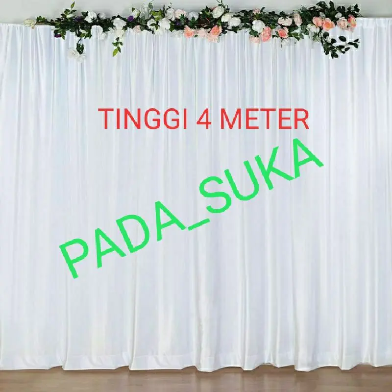 Background / Backdrop tinggi 4 meter bahan kain filamin kain kilap / kain melamin habutae / kain dekorasi tenda panggung pelaminan gebyok. background ultah / backdrop khitanan / nikahan / pesta