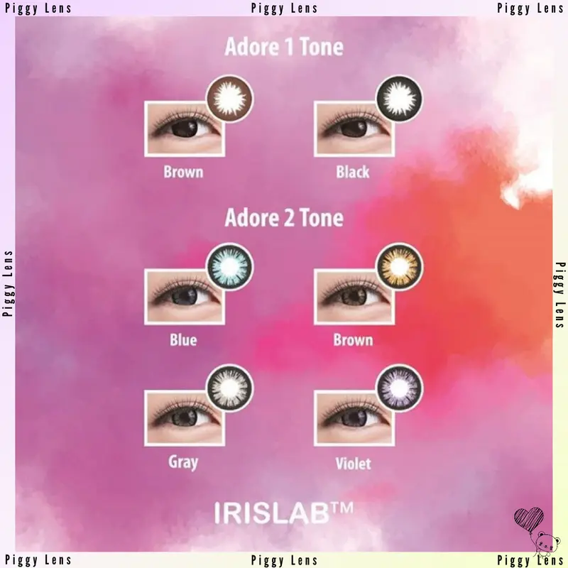 SOFTLENS LIVING COLOR ADORE 2 TONE NORMAL & MINUS 0.50 s/d 6.00 + FREE LENSCASE   Soflen Minus 1