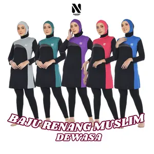 NANO SPORTSWEAR BAJU RENANG MUSLIM DEWASA POLOS TUNIK/BAJU RENANG MUSLIM WANITA