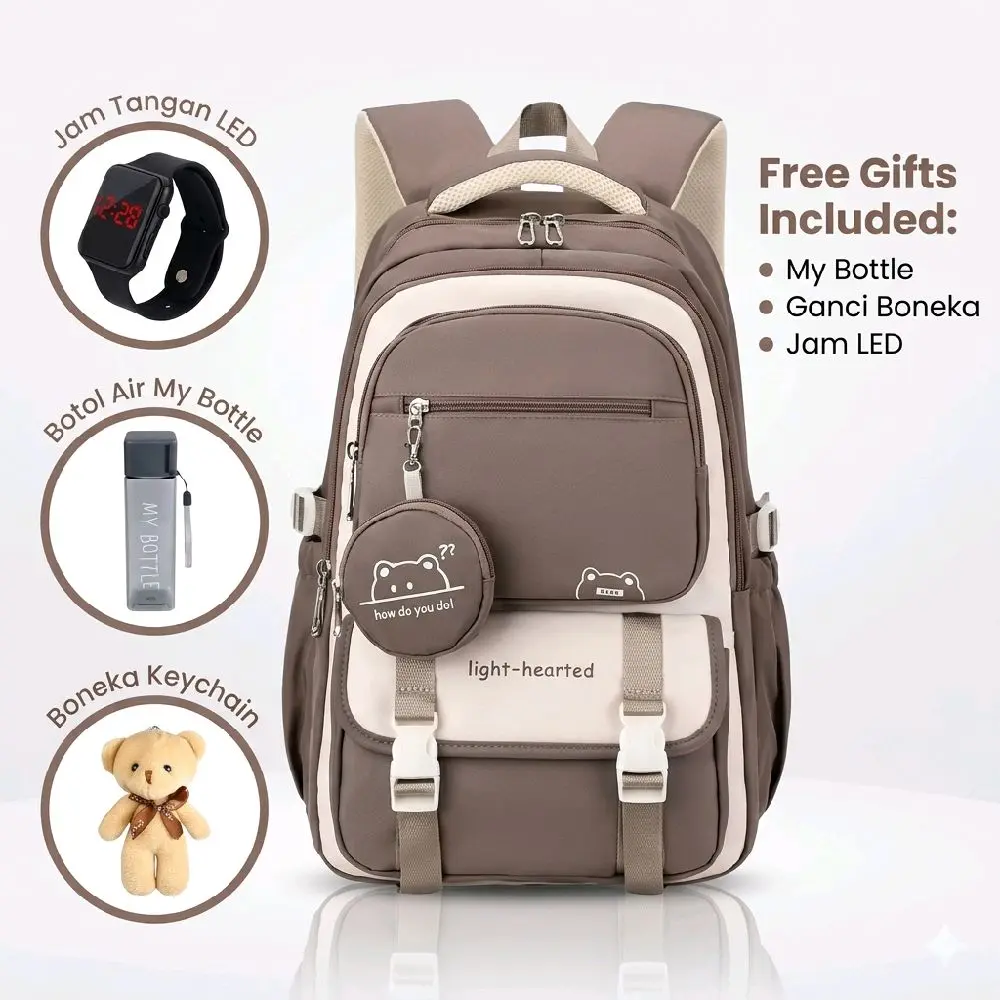Tas Ransel Sekolah Anak TK SD SMP Terbaru Backpack Fashion Style Cewek Korea Trendy Tas Kulkas
