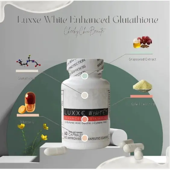 LUXXE WHITE Glutathione Capsules 60pcs - 775mg Skin Whitening Anti-Aging Treatment for Acne & Blemishes Enhances Tone Promotes Youthful Skin - TikTok Shop Philippines LUXXE WHITE Glutathione Capsules 60pcs - 775mg Skin Whitening Anti-Aging Treatment for Acne & Blemishes Enhances Tone Promotes Youthful Skin - TikTok Shop Philippines