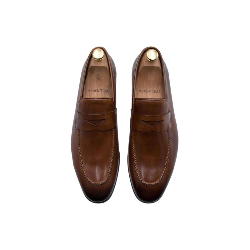 Product Introduction of ARDEN TEAL Arrecifes Chestnut Full Grain Leather Penny Loafer 10
